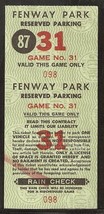 1980&#39;s Boston Red Sox Fenway Park Reserved Parking Ticket  - £2.39 GBP