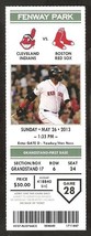 Cleveland Indians Boston Red Sox 2013 Ticket Jason Kipnis Nick Swisher Hr Jacoby - £2.35 GBP