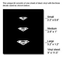 SUPERMAN - 3rd Third Brake Light Vinyl Decal Mask Kit Vinyl Color: Black - $9.99