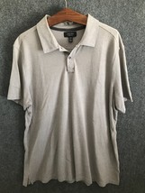 Nordstrom Polo Shirt Men&#39;s Size 2XL Gray Short Sleeve 1/4 Button Collare... - £8.82 GBP