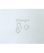20 -12mm/1/4&quot; Hook and Eye Jewelry Findings - Nickel - £2.83 GBP
