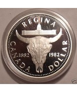 Canada Silver Proof 1982 Souvenir Dollar ~Regina~ Cattle Skull-
show ori... - £27.16 GBP