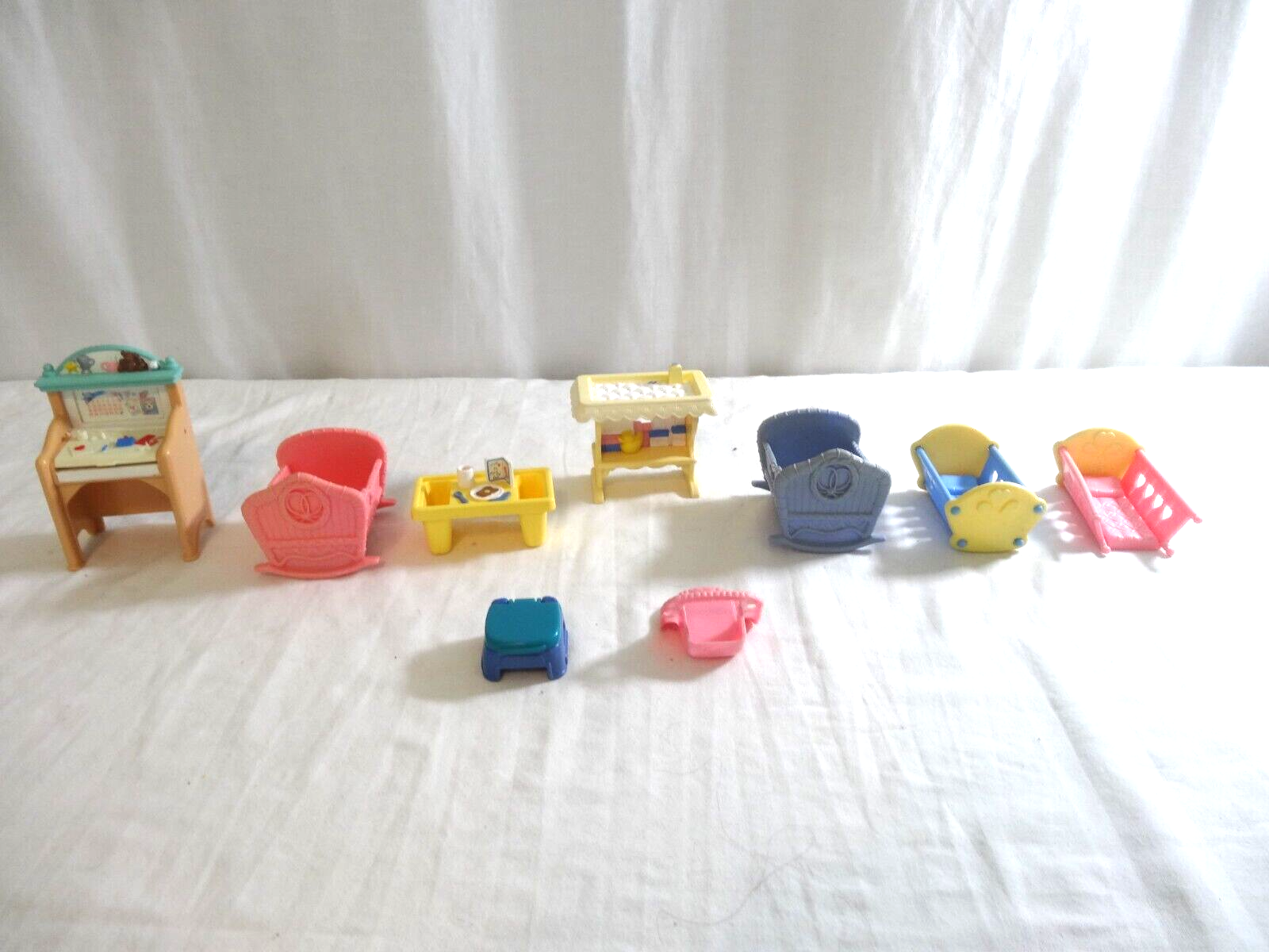 Fisher-Price Loving Family Dollhouse Furniture Nursery Baby Accessories Lot of 9 - $14.87