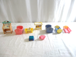 Fisher-Price Loving Family Dollhouse Furniture Nursery Baby Accessories Lot of 9 - £11.87 GBP
