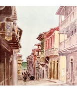 Panama City Streets 1913 Panama Canal History Watercolor Art Print EJ Re... - €34,45 EUR