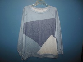 Ladies Miss Look Color Block Sweatshirt 2 Xlarge 2XL Blue&amp;Gray - £8.61 GBP