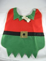 NEW Pet Dog Christmas Elf Costume Medium 15&quot; length with girth 15-25&quot; Red Green - £3.54 GBP