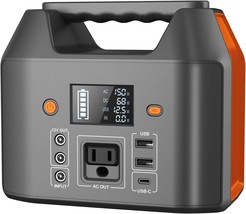 Orange Enginstar Portable Power Station 150W, 155Wh 42000Mah Power Bank With Ac - £124.68 GBP