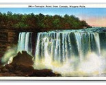 Terrapin Point  from Canada Niagara Falls New York NY UNP WB Postcard I21 - £1.51 GBP