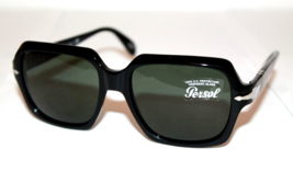 Persol PO0581S 95/31 Sunglasses Black Frame Green 54mm Lens - £127.59 GBP