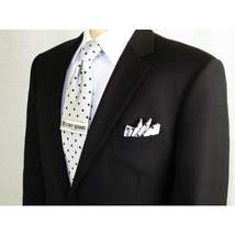 Men Renoir Suit Separate Super 140s Soft Wool Two Button Classic Fit 508-1 Black image 9