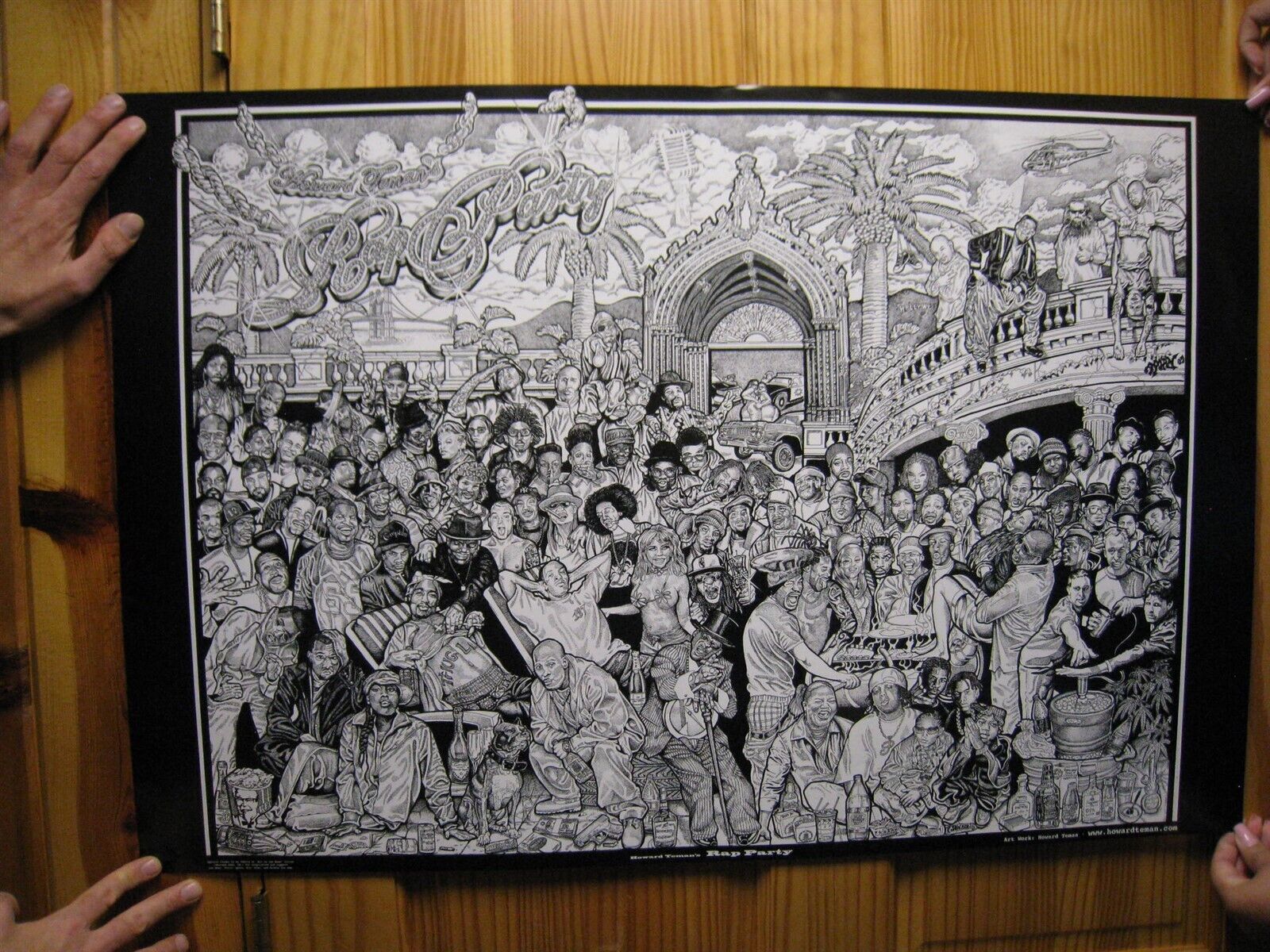 Rap Festa Poster Nero e Bianco Disegno - $26.99