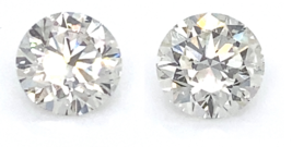 Lot of 2 CVD Lab Grown Round Cut Diamonds IGI Certified TCW = 5.01 Cts I VS2 - $20,047.50