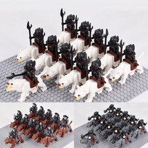 22PCS Lord Of The Rings The Hobbit Uruk-hai Wolf riding Army Minifigures... - $32.99