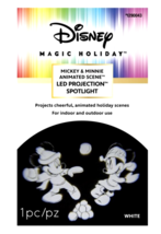 Disney Magic Holiday Mickey &amp; Minnie Animated Scene LED Projection Spotlight - £47.03 GBP