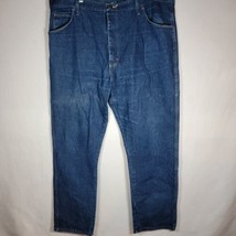 Rustler Men&#39;s Size 42x32 Blue Regular Fit Straight Leg 100% Cotton Denim Jeans - £8.01 GBP