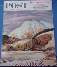 Vintage Saturday Evening Post February 1958 Khrushchev  - £7.96 GBP