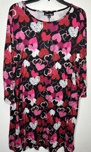 Dress Works Women’s Valentines Day Heart Chalk Print Knee Length Dress S... - €25,97 EUR