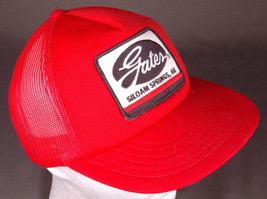 Vtg GATES Hat-Siloam Springs, AR-Snapback-Rubber-Red-Patch-Embroidered-M... - $28.04