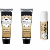 Dionis Goat Milk Hand Cream and Lip Balm 3 Piece Gift Set (Vanilla Bean, 3 Piece - £28.76 GBP