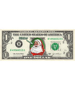 Santa Claus on a REAL Dollar Bill Money Cash Collectible Memorabilia Chr... - £7.09 GBP