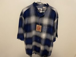 NWT Vintage On The Brink Mens L  Button Up 100% rayon Shirt - $923.45 MXN