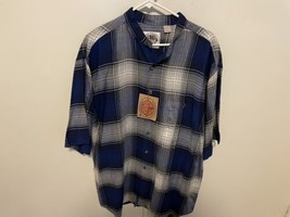 NWT Vintage On The Brink Mens L  Button Up 100% rayon Shirt - £38.05 GBP