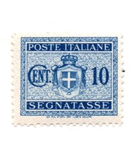 Mint Italy Postage Due Stamp (1934) Savoy Coat of Arms With Bundles  - £3.18 GBP