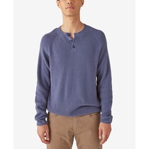 Lucky Brand Men&#39;s Long Sleeves Cloud Soft Sweater Night Shadow Blue L B4HP - £26.11 GBP