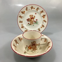 Mason&#39;s Teddy Bear Child 3 Piece Ironstone Place Setting Made In England - £30.23 GBP