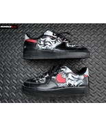Nike Air Force 1 Storm Trooper Shoes Men Sz 9.5 Triple Black Sneakers 31... - £77.86 GBP