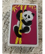 Panda on Bamboo Plant Portrait Vintage Cartoon Artist Artwork Swap Playi... - $7.91