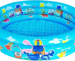 Kiddie Pool for Toddler 3 Rings, 48”X12”, Kids Swimming Pool, Inflatable... - £29.81 GBP