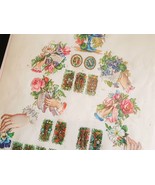 1800s antique DIE CUT ALPHABET HANDS handmade ART IN GOD IS SALVATION sc... - £38.61 GBP