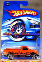 2006 Hot Wheels Collector #141 DODGE RAM 1500 Orange/Black w/Chrome PR5 Spokes - £6.84 GBP