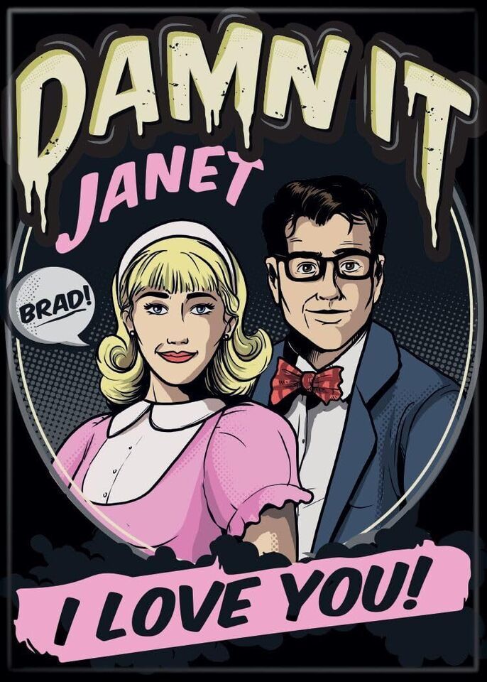 The Rocky Horror Picture Show Damn It Janet I Love You! Refrigerator Mag... - $3.99