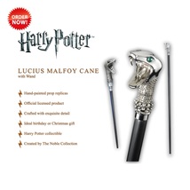 Harry Potter Lucius Malfoy Walking Stick &amp; Wand Malfoy&#39;s Cane Noble Collection - £152.34 GBP