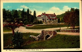 The Lodge Custer State Park Black Hills South Dakota 1940 Postcard BK50 - £3.95 GBP