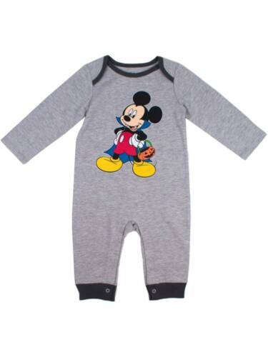 Boys Halloween Romper Mickey Mouse Vampire Disney Baby Gray Long Sleeve-... - $13.86