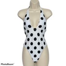 NWT Bar III This And Dot One Piece Swimsuit XS Black White Polka Dot Padded - £21.05 GBP