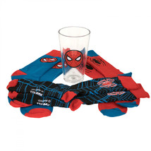 Spider-Man 3-Pack of Crew Socks and Pint Glass Gift Set Multi-Color - £27.32 GBP