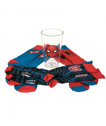 Spider-Man 3-Pack of Crew Socks and Pint Glass Gift Set Multi-Color - £26.56 GBP