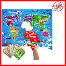 Fun and Educational 70 Pcs World Map Puzzle - Ideal for Preschool Learning - $421.99 MXN