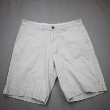 Merona Shorts Mens Size 34 Khaki 100% Cotton Flat Front Short - £12.58 GBP