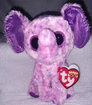 Ty Beanie Boos Eva The Pink Speckled Elephant 6&quot;H Nwt - £9.55 GBP