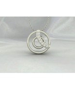 CZ Diamond Stone 925 Sterling Silver Handmade Modern Unique Pendant Jewelry - $54.60 CAD+