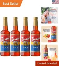 Syrup, Peach, 25.4 Ounces Pack of 4 - $75.07