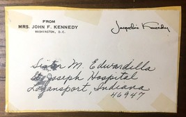 Jacqueline Kennedy Address Label From Front Of First Lady White House Envelope - £6.77 GBP