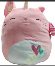 Squishmallows Sabrina The Pink Caticorn Valentines Day 16 inch Plush Toy - £22.36 GBP