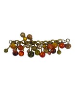 Vintage Germany Beaded Balls Thermoset Charm Bracelet Chunky Fruit Salad... - $39.26